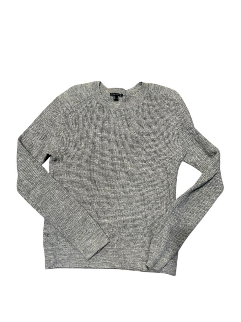 Theory merino wool and alpaca blend gray knit sweater